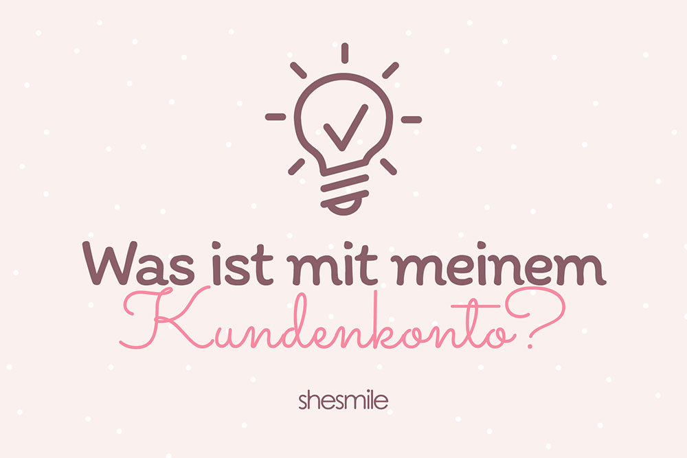 neuer shesmile shop kundenkonto