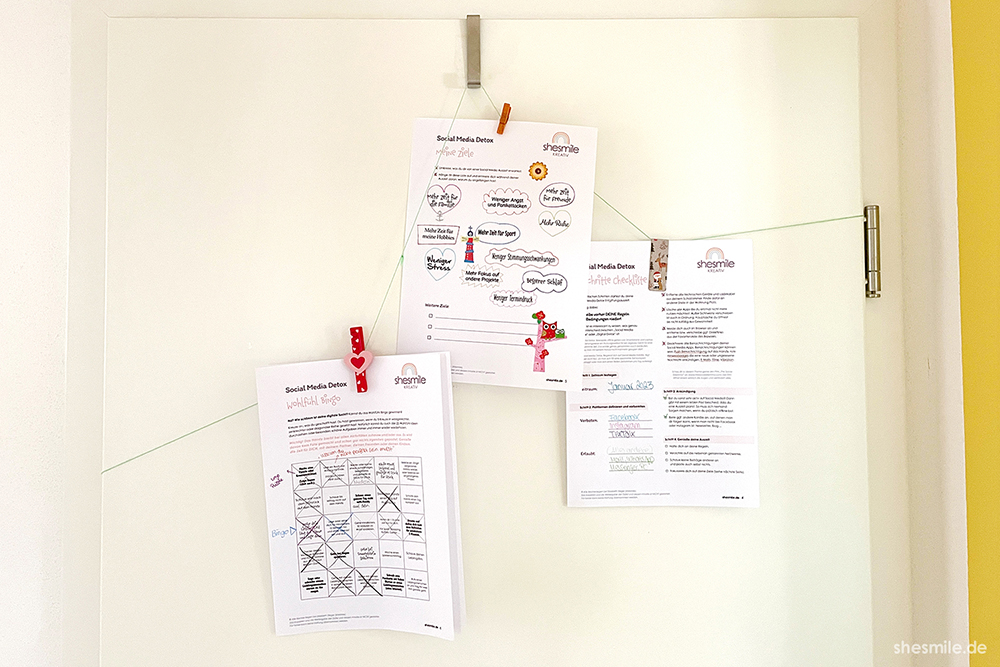 Bingo, Ziele und Fahrplan zum Social Media Detox von shesmile