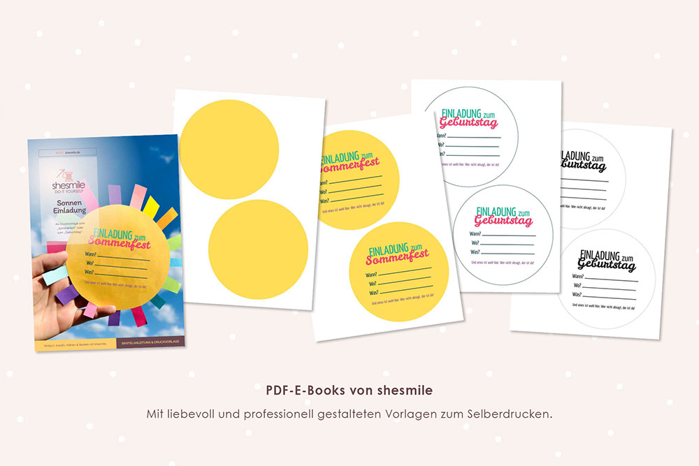 sonne einladung shesmile freebook vorschau