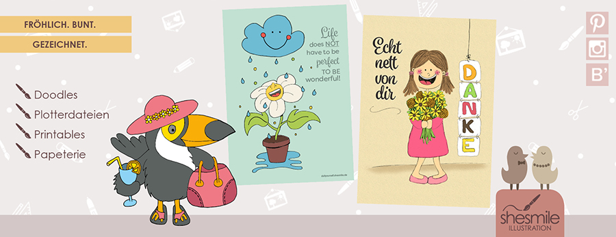 shesmile Illustration - Jetzt neu bei Facebook!