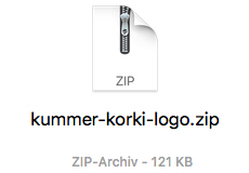Logodaten für das Kummer Korki Designnähen von shesmile