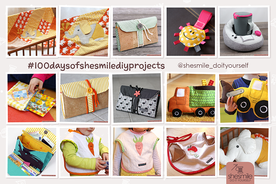 Tag 46 bis 60 - Ich mach mit beim #the100dayproject Ich zeige euch #100daysofshesmilediyprojects #shesmilewird10 ein toller Anlass um 100 meiner Nähprojekte nochmal auszukramen :)