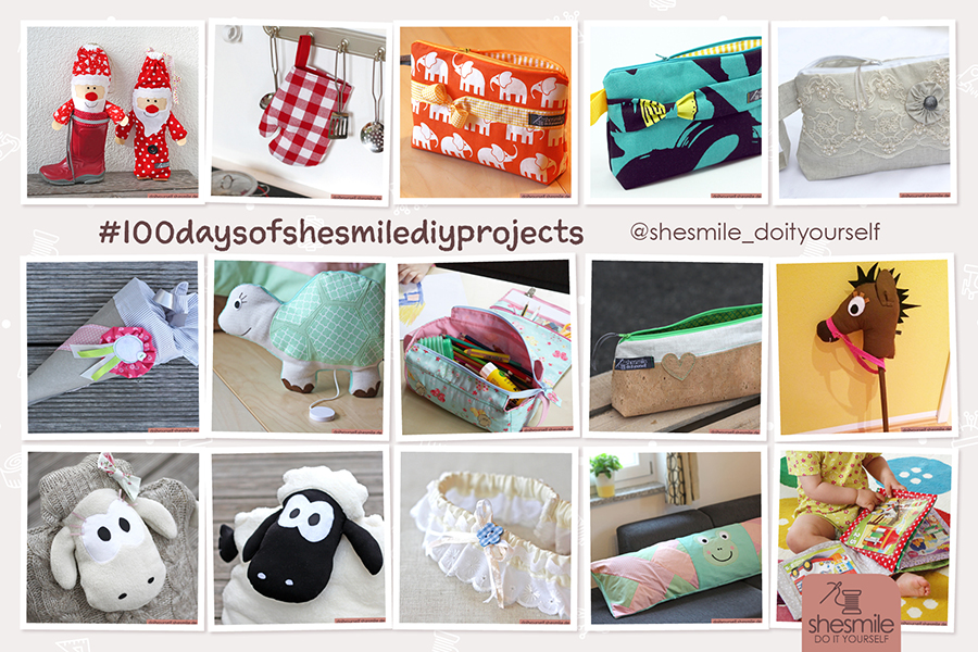 Tag 61 bis 75 - Ich mach mit beim #the100dayproject Ich zeige euch #100daysofshesmilediyprojects #shesmilewird10 ein toller Anlass um 100 meiner Nähprojekte nochmal auszukramen :)