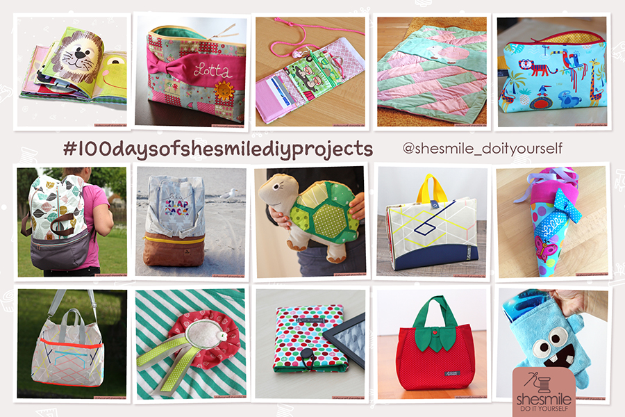 Tag 76 bis 90 - Ich mach mit beim #the100dayproject Ich zeige euch #100daysofshesmilediyprojects #shesmilewird10 ein toller Anlass um 100 meiner Nähprojekte nochmal auszukramen :)