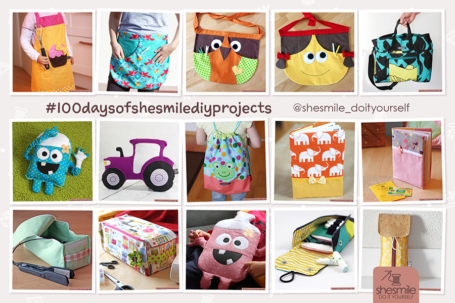 Tag 91 bis 100 - Ich mach mit beim #the100dayproject Ich zeige euch #100daysofshesmilediyprojects #shesmilewird10 ein toller Anlass um 100 meiner Nähprojekte nochmal auszukramen :)
