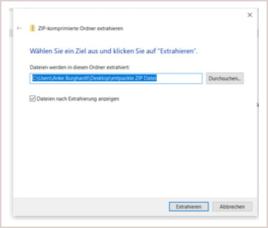 ZIP-Dateien mit E-Books und Dateien von shesmile einfach entpacken