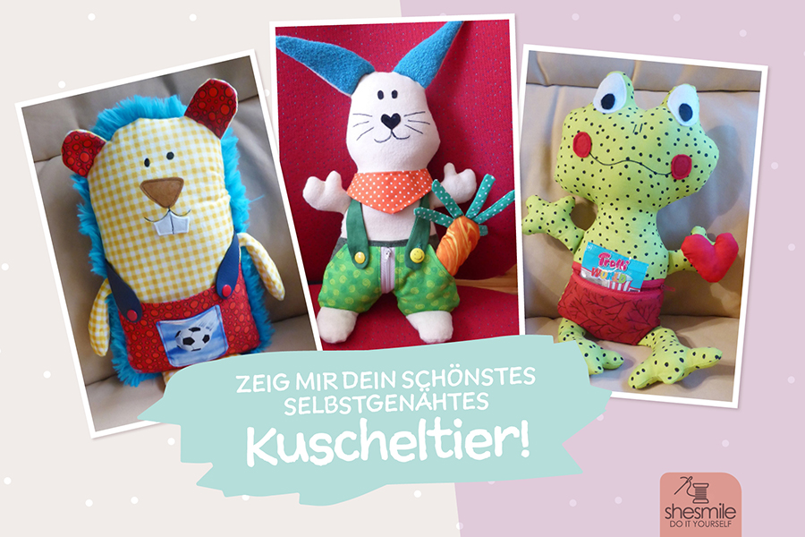 21. Januar ist Weltknuddeltag! Zeig mir dein schönstes selbstgenähtes Kuscheltier!