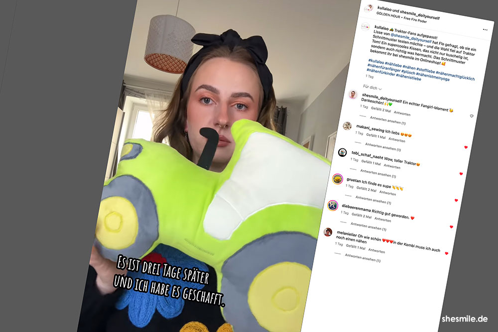 traktor tom shesmile diy kullaloo naehen schnittmuster super soft pluesch