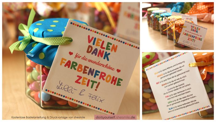 Kunterbunte Dankesgeschenke