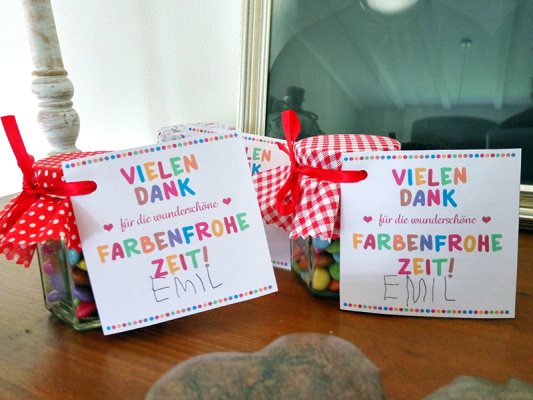 Kunterbunte Dankesgeschenke