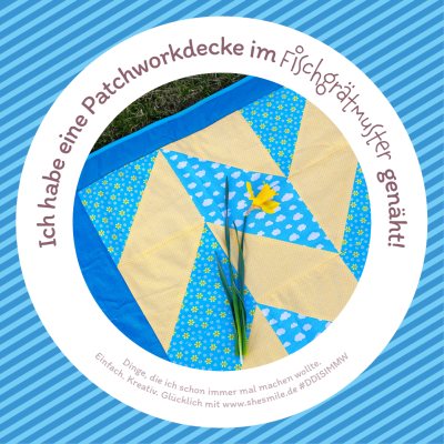 Patchworkdecke "Gerda Gemütlich"