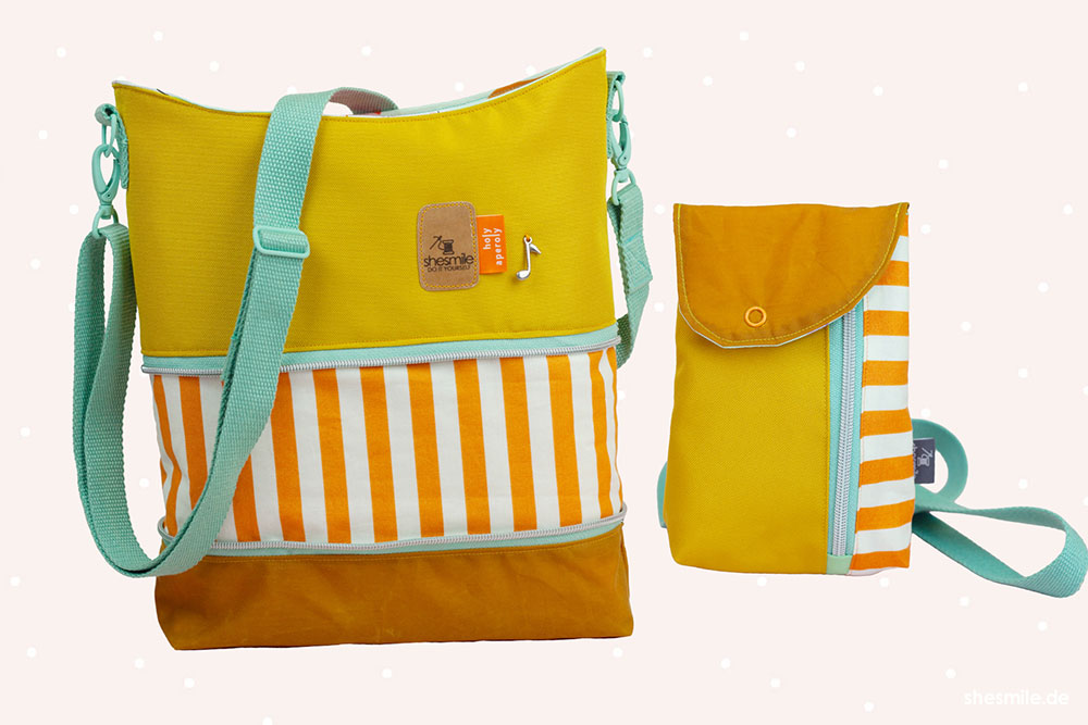 taschenset smartkram zipkram shesmile titel orange