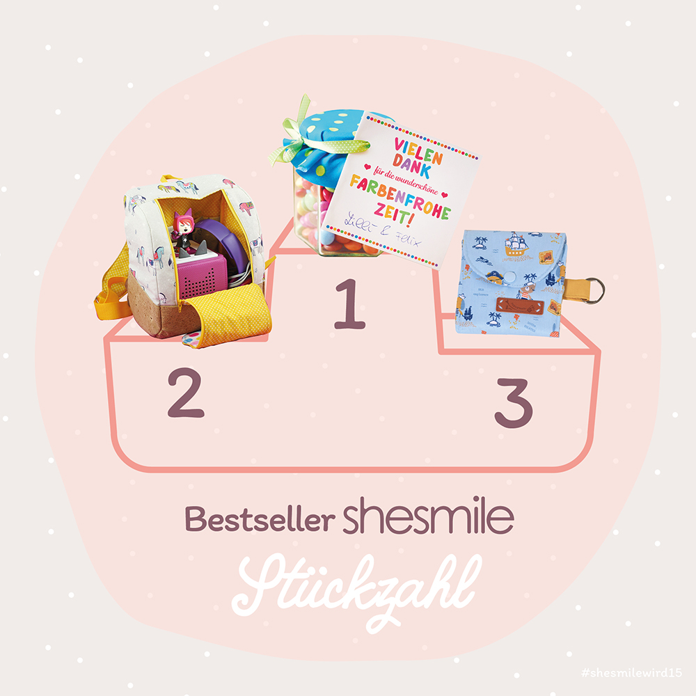 Nach Stückzahl, Umsatz und auch die Newcomer! Das sind die Top 3 shesmile Bestseller aus 15 Jahren!