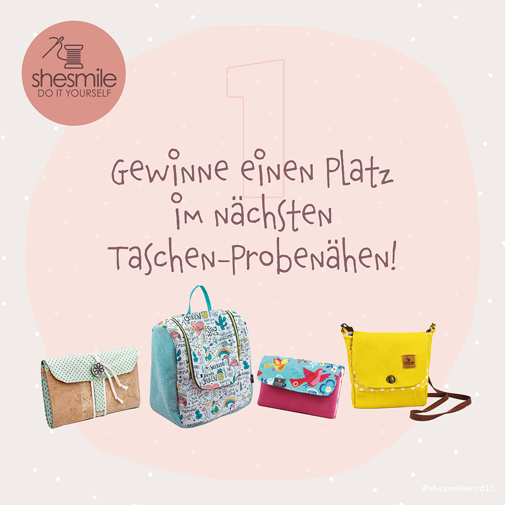 Jubiläumswoche mit fetten Rabatten, Gewinnspiel und Mitmachaktion! Einfach. Kreativ. 15 Jahre shesmile!