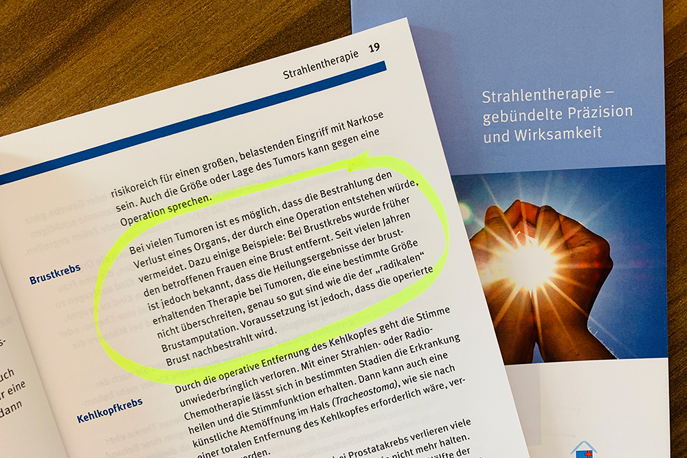 Der dritte und letzte Teil der Akuttherapie bei Brustkrebs: Die Bestrahlung! Oder auch: Und täglich grüßt die Strahlenabteilung! Mein Brustkrebs-Tagebuch. Elisabeth Steger von shesmile.