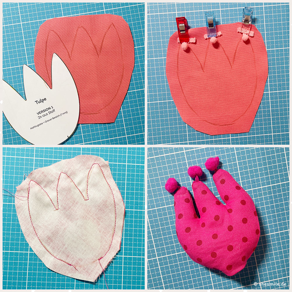 zimmerpflanze friedaflower tulpe mit bommel naehen shesmile diy