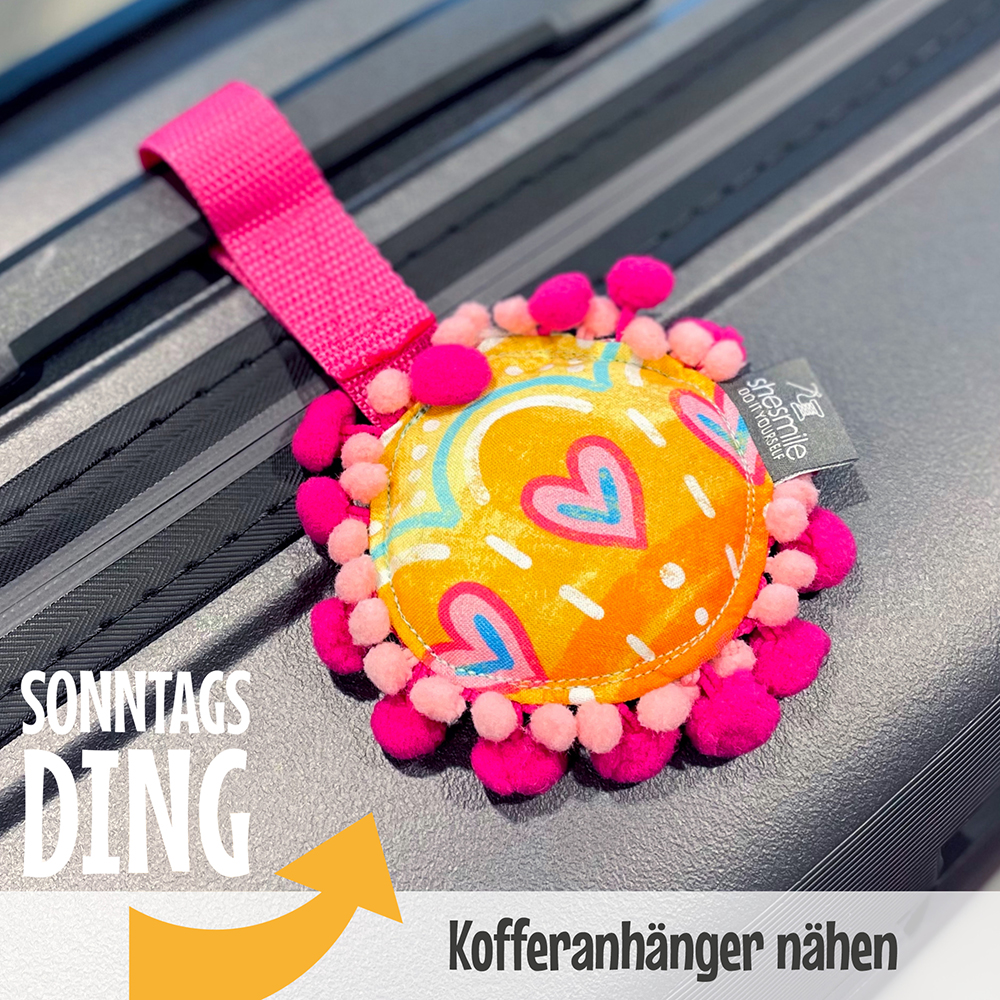 SonntagsDing bei Die Ebookmacher - Kofferanhänger aus Stoff nähen