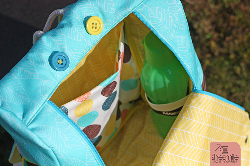 Ein MidiKlapPack für mich als neue Mama-Handtasche mit Stoffen in Wunschfarbe von www.stoff.love
