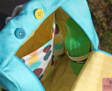 Ein Rucksack MidiKlapPack für mich als neue Mama-Handtasche mit Stoffen in Wunschfarbe von www.stoff.love (Nähanleitung und Schnittmuster von shesmile)