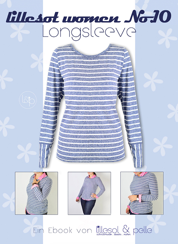 Ein lillesol women No.10 Longsleeve Pullover in mintgrün-gestreift nur für mich. Eine Nähanleitung mit Schnittmuster von lillesol & pelle. Genäht von shesmile Do it Yourself.