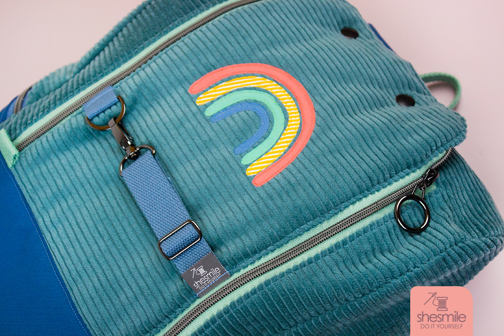 rucksack midiklappack regenbogen shesmile diy 051