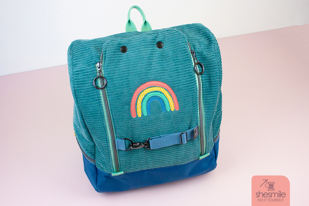 rucksack midiklappack regenbogen shesmile diy 061