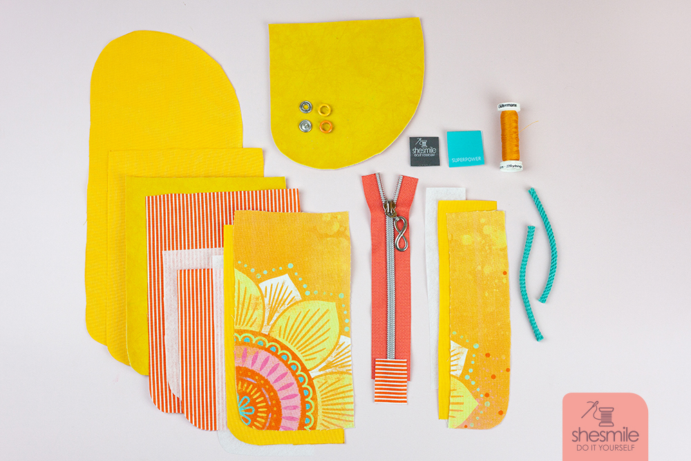 Material Stoff Zuschnitt zur Handytasche Smartkram