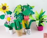 Nähanleitung und Schnittmuster gestaltet als PDF-E-Book von shesmile für Frieda Knopfblume. Die Zimmerpflanzen aus Stoff für das Kinderzimmer, Allergiker, Vielreisende, kranke und alte Menschen, schattige Plätzchen oder Pflanzendummies wie mich!