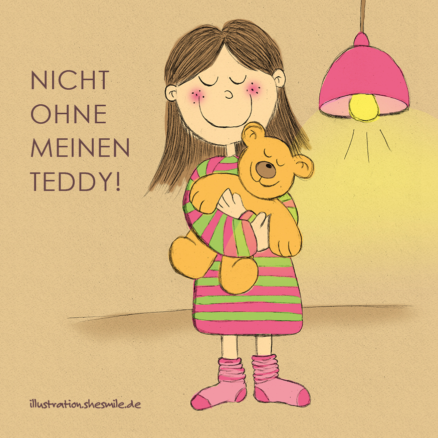 Betty mit dem Teddybär! (Eine Illustration von shesmile)
