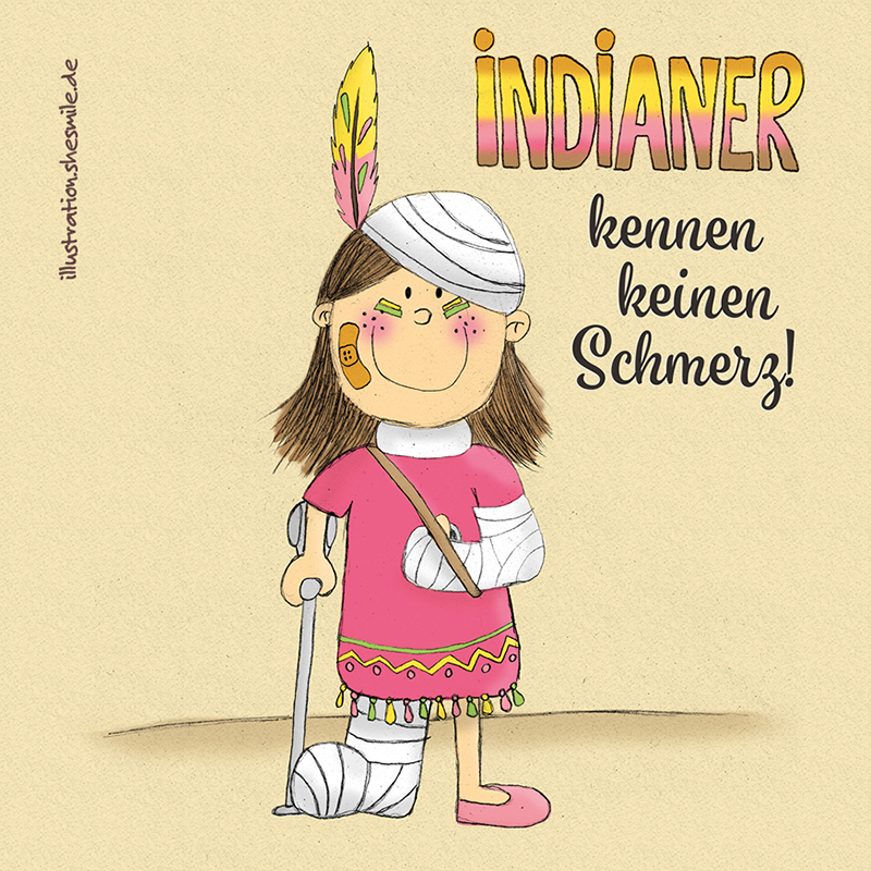 Betty als tapferer Indianer! (Eine Illustration von shesmile)