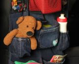 Nähanleitung und Schnittmuster gestaltet als PDF-E-Book von shesmile für einen Autositz-Organizer aus Stoff Anton. Dein Organizer für Handy, Tablet, Musikbox, Spielzeug, Bücher, Trinkflaschen und alles was Kinder während der Autofahrt glücklich und z