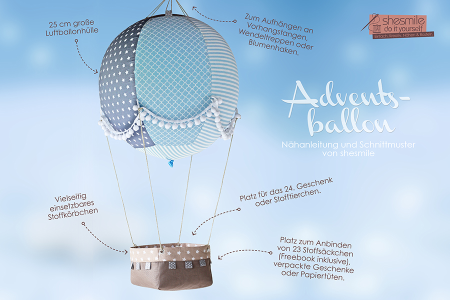 Adventsballon von shesmile (Nähanleitung und Schnittmuster)