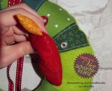 Adventskranz aus Stoff - Klett mal Vier (Eine Nähanleitung samt Schnittmuster von shesmile) Hier genäht von Minamo.