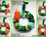 Adventskranz aus Stoff - Klett mal Vier (Eine Nähanleitung samt Schnittmuster von shesmile) Hier genäht von Wietschie.