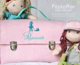 Arztkoffer aus Filz zum Spielen (Nähanleitung & Schnittmuster von shesmile und Jade&Lilou) Ergebnis aus dem Probenähen.