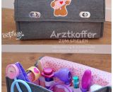 Arztkoffer aus Filz zum Spielen (Nähanleitung & Schnittmuster von shesmile und Jade&Lilou) Ergebnis aus dem Probenähen.