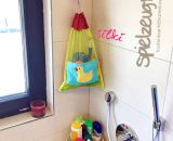 Freebook! Badespielzeug-Tasche aus Tüll. Genäht mit Kordelzug (Eine kostenlose Nähanleitung von shesmile) Endlich Ordnung im Badezimmer!