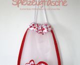 Freebook! Badespielzeug-Tasche aus Tüll. Genäht mit Kordelzug (Eine kostenlose Nähanleitung von shesmile) Endlich Ordnung im Badezimmer!