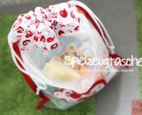 Freebook! Badespielzeug-Tasche aus Tüll. Genäht mit Kordelzug (Eine kostenlose Nähanleitung von shesmile) Endlich Ordnung im Badezimmer!