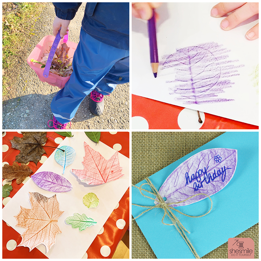 Geschenkanhänger und Geschenkpapier mit Blätterdruck gestalten. Eine kostenlose Bastelanleitung für die ganze Familie von shesmile.