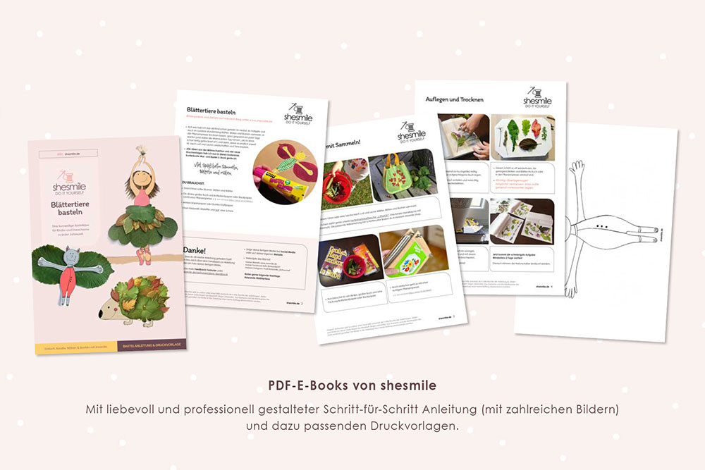 blaettertiere basteln shesmile vorschau