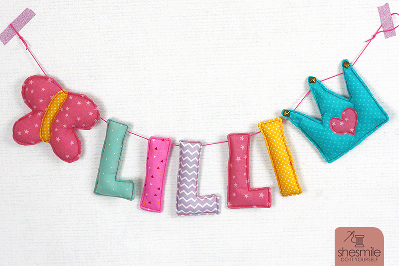 Namenskette Lilli für das Kinderzimmer