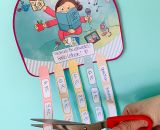 Bastelanleitung und Druckvorlage gestaltet als PDF-E-Book von shesmile für einen Countdown für Ungeduldige. Kinderleicht Tage zählen bis zum großen Ereignis!