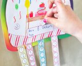 Bastelanleitung und Druckvorlage gestaltet als PDF-E-Book von shesmile für einen Countdown für Ungeduldige. Kinderleicht Tage zählen bis zum großen Ereignis!