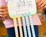 Bastelanleitung und Druckvorlage gestaltet als PDF-E-Book von shesmile für einen Countdown für Ungeduldige. Kinderleicht Tage zählen bis zum großen Ereignis!