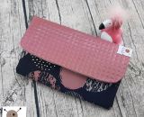 Nähanleitung und Schnittmuster gestaltet als PDF-E-Book von shesmile für einen großen Damen-Geldbeutel Frauenkram mit 6 Kartenfächern, 1 großem Münzfach und 2 großen Taschen für Scheine, Smartphone, Fotos und Zettel. Pattarina-Code inklusive!