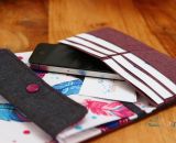 Nähanleitung und Schnittmuster gestaltet als PDF-E-Book von shesmile für einen großen Damen-Geldbeutel Frauenkram mit 6 Kartenfächern, 1 großem Münzfach und 2 großen Taschen für Scheine, Smartphone, Fotos und Zettel. Pattarina-Code inklusive!