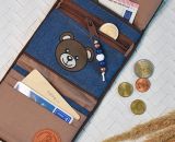 Nähanleitung und Schnittmuster gestaltet als PDF-E-Book von shesmile für einen kleinen Geldbeutel Kleinkram für Kinder, Damen und Herren. 3 Kartenfächer, ein Reißverschluss-Münzfach und zwei Steckfächer.