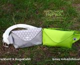 Nähanleitung und Schnittmuster gestaltet als PDF-E-Book für eine Gürteltasche in 2 Größen mit großem Reißverschluss-Fach und Verschlussklappe HipPack von shesmile. Dein Lieblingstäschchen bestückt mit allem was du immer bei dir haben willst. 