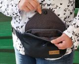 Nähanleitung und Schnittmuster gestaltet als PDF-E-Book für eine Gürteltasche in 2 Größen mit großem Reißverschluss-Fach und Verschlussklappe HipPack von shesmile. Dein Lieblingstäschchen bestückt mit allem was du immer bei dir haben willst. 